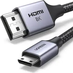 UGREEN - Cable Mini HDMI a HDMI 8K 2M Trenzado Aluminio HD163 - 15515