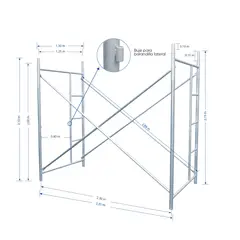 GENERICO - Cuerpo de andamio MF48 2.0 mm