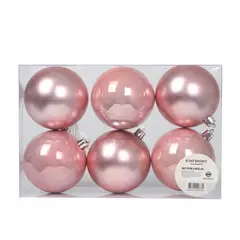 BARBIE - Set x6 bolas navideñas de árbol 10 cm modelo 4