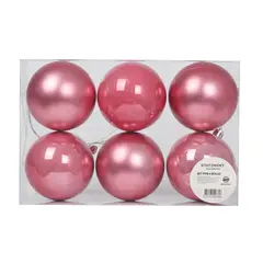 BARBIE - Set x6 bolas navideñas de árbol Barbie 10 cm modelo 2