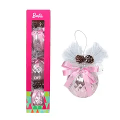 BARBIE - Set Bolas Navidad Arbol X3 unds 8cm Modelo 1