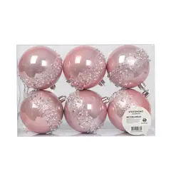 BARBIE - Set de Bolas Navideñas X6 unds 8cm Modelo 2