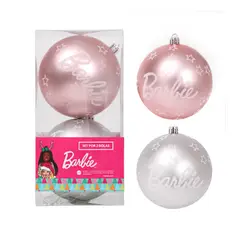 BARBIE - Set x2 bolas navideñas de árbol Barbie 10 cm modelo 6