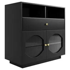 GENERICO - Mueble Aparador Moderno Michy Negro Amore Home