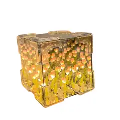GENERICO - LAMPARA ESPEJO CUADRADO DE TULIPANES INFINITOS AMARILLO - PARA ARMAR