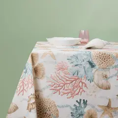 CASIOPIA - Mantel antimanchas rectangular 10 sillas ARRECIFE