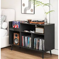 GENERICO - Mesa Auxiliar para Disco de Vinilo Lorys Negro AMORE HOME