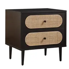 GENERICO - Velador Premium con Cajon de Ratan Fleyu Amore Home