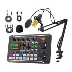SEISA - Kit Microfono Condensador Consola Mezcladora de Efectos Sonido Transmisiones en Vivo