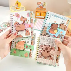 GENERICO - Libreta Capibara con separadores Tamaño A7 set de 4 und