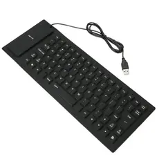GENERICO - TECLADO BLUETOOTH FLEXIBLE SILICONA IMPERMEABLE USB PC ANDROID IOS