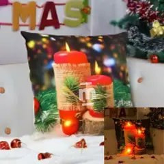 CASATEX - COJIN NAVIDEÑO CON LUCES MERRY CHRISTMAS 45X45CM.