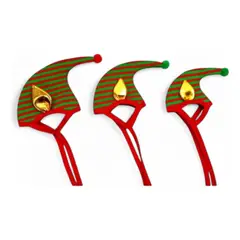 GENERICO - Top-9 Gorro Duende Orejitas- Material Algodon Talla L
