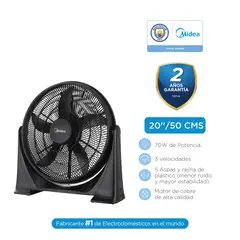 MIDEA - Ventilador de Piso 20’’ MFA204MB-PE Negro
