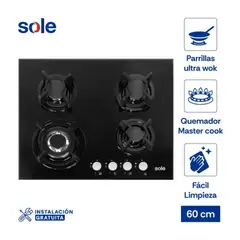 Sole - Cocina Empotrable Sole 4 Hornillas 60 cm SOLCO034.