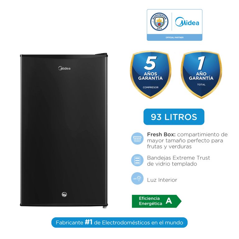 FRIGOBAR MIDEA MDRD142FGR30PE 93LTS FROST NEGRO