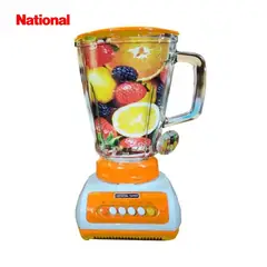 NATIONAL - Licuadora Turbo con Doble Vaso de Vidrio Templado 900W Naranja