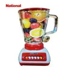 NATIONAL - Licuadora Turbo con Doble Vaso de Vidrio Templado 900W Rojo