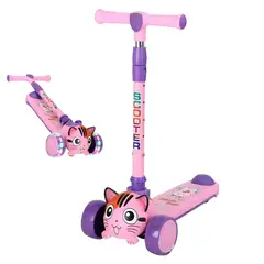 GENERICO - Scooter para niño musical y llantas luces led gatito