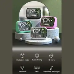 LENOVO - Reloj Despertador con Altavoz Multifuncional TS13 Negro