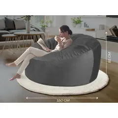 GENERICO - PUPA PUFF COLECCIÓN VELVET LARGE GRIS