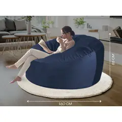 GENERICO - PUPA PUFF COLECCIÓN VELVET LARGE AZUL MARINO
