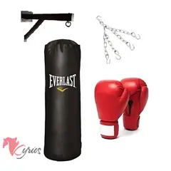 NO LOGO - Saco De Box De 1 MTS + Guantes+Rack+Cadena