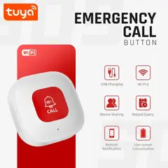 MN ELECTRONICS - Botón de Pánico SOS de Emergencia Wifi TUYA Smart Life PST-CD101W
