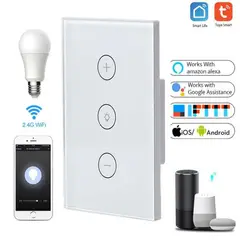 MN ELECTRONICS - Dimmer Atenuador De Luz Interruptor Wifi de pared Tuya DS-172