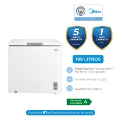 MIDEA - CONGELADOR HORIZONTAL MDRC280FZR 198 LTS BLANCA