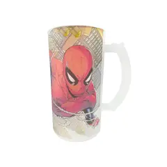 GENERICO - Taza Vidrio Spiderman Telaraña Soporte