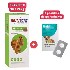 BRAVECTO - Antipulgas para perros de 10 - 20 kg
