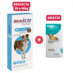 BRAVECTO - Antipulgas para perros de 20 - 40 kg