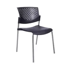 OFIDEAS - Silla de Oficina Visita Movie Tubo Gris Asiento Negro
