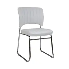 OFIDEAS - Silla Fija de Visita Modelo Trineo Iso Pu Blanco