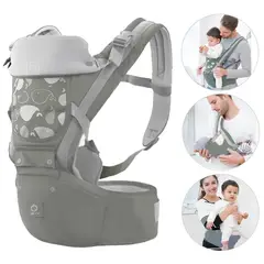 GENERICO - Canguro Para Bebé Ergonómico Ballena 3 en 1 Gris
