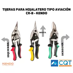 KENDO - KIT DE TIJERAS DE AVIACIÓN CR-B CORTE RECTO IZQUIERDO Y DERECHO - - COMBTIJ015