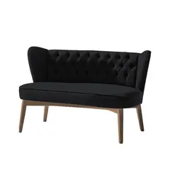 BH BARAKA HOME PREMIUM - Sofá Premium Chester Pearl 2 Cuerpos - Negro