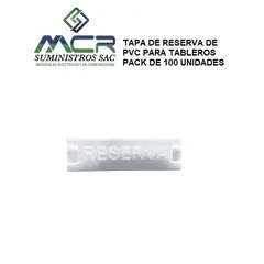 GENERICO - TAPA DE RESERVA DE PVC PARA TABLEROS BLANCO PACK DE 200 UND