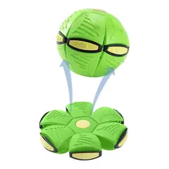 GENERICO - PELOTA  FLAT BALL CON LUCES VERDE