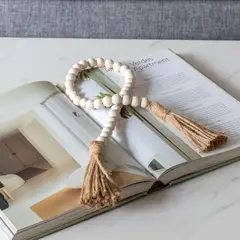 HOGARMAS - Collar de Mesa Decorativo Beige