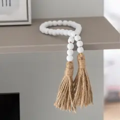 HOGARMAS - Collar de Mesa Decorativo Blanco