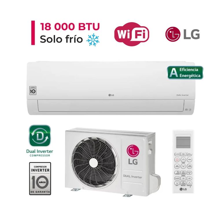 DUALCOOL Aire Acondicionado Inverter 18000 BTU Función solo frío