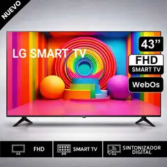 LG - Televisor LG 43 Pulg. LED Smart TV Full HD con ThinQ AI 43LR6000PSA