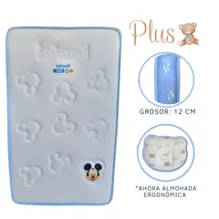 GENERICO - Colchón Plus para Bebé bordes Celeste