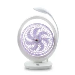 INSPIRA MARKET - Ventilador de escritorio con lampara - Portátil Recargable