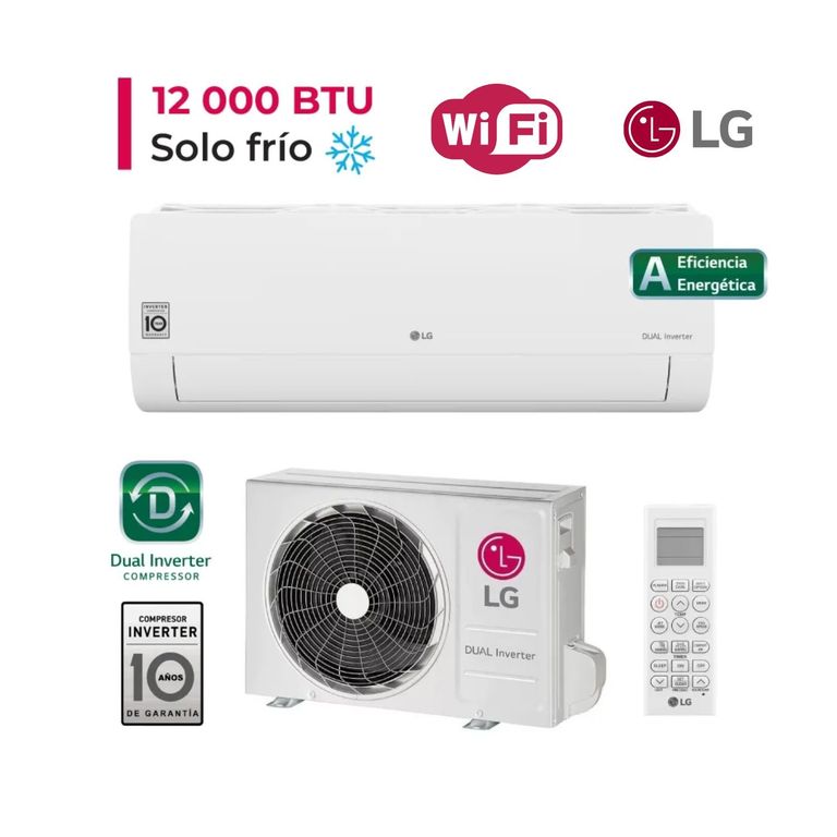 DUALCOOL Aire Acondicionado Inverter 12000 BTU Función solo frío