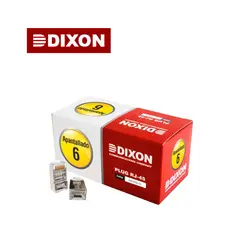 DIXON - Caja 100 Conectores Rj45 Utp Cat.6 Apantallados PJ88502X-CN