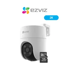 EZVIZ - Cámara Inalámbrica WiFi PT H8C Para Exteriores 2K 3MP + Micro SD 128gb -