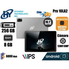 HYUNDAI - TABLET HYTAB PRO 10LA2 RAM 8GB 256GB 4G LTE - GRIS ESPACIAL + USB LEXAR 32GB